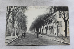 Cpa 1915, Chalon Sur Saône, Avenue De Paris, Saône Et Loire 71 - Chalon Sur Saone