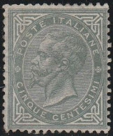 83 - Italia -  1863 - Effigie Vittorio Emanuele II 5 C. Grigio Verde N. L. 16. Cat. € 1125,00MH - Ongebruikt