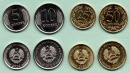 Moldova Moldova Transnistria 2024 New Change Coins 4;10;25;50 Kopecks Of Transnistria, 2024 Issue (Two Sets) UNC - Moldavie