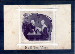 Noël Des Vieux. Carte Soie Tissée - Coppie