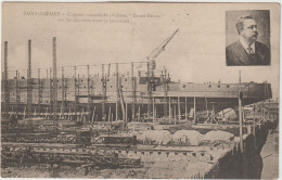 Loire Atlantique : SAINT  NAZAIRE :  Bateau Croiseur Cuirassé De 1 Ere Classe " Ernest Renan" Sur Le Chantier - Saint Nazaire