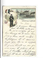 CPA  INFANTERIE DE MARINE En 1901! (voir Timbre Allemagne) - Reggimenti