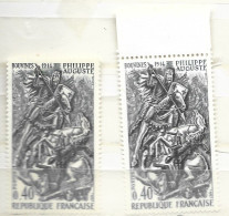 FRANCE N°  1538 40C BLEU FONCE ET GRIS PHILIPPE II AUGUSTE 1914 AU LIEU DE 1214  NEUF SANS CHARNIERE BDF - Unused Stamps