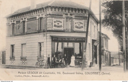 Q23-92) COLOMBES - " MAISON  LEGOUX "  DIT COUILLOTIN  , 116 BOULEVARD VALMY - (2 SCANS) - Colombes