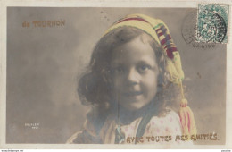 Q22-47) TOURNON D'AGENAIS - AVEC TOUTES MES AMITIES - PORTRAIT D'ENFANT AVEC BONNET - (2 SCANS) - Tournon D'Agenais