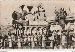 Q23-06) CARNAVAL NICE - UN BIBERON  DU TONNERRE + FLAMME PUB ET OBLITERATION DE 1956 - 2 SCANS - Carnival