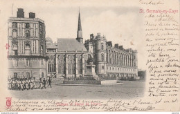 Q14-78) ST - GERMAIN EN LAYE - CHATEAU ET STATUE DE THIERS - (ANIMEE - OBLITERATION DE 1904 - 2 SCANS) - St. Germain En Laye (Château)