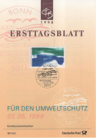 Germany Deutschland 1998-17 Fur Die Umweltschutz, Schutzt Die Kusten Und Meere, Canceled In Bonn - 1991-2000