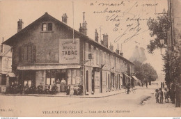 Q5-94) VILLENEUVE TRIAGE - COIN DE LA CITE MALOTEAU  - (ANIMEE - MAISON JOLY TABAC - 2 SCANS) - Villeneuve Saint Georges