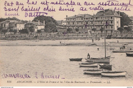 Q4-33) ARCACHON - L' HOTEL DE FRANCE ET LES VILLAS DU BOULEVARD - PROMENADE  - (2 SCANS) - Arcachon