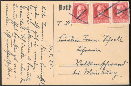 Germany Bayern Bavaria Postcard Mailed 1920. 30Pf Rate - Covers & Documents
