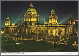 PC 2NI/22 J.Hinde - The City Hall By Night, Belfast N.I. Unused - Belfast