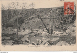 R21-39) CESANCEY (JURA) LES CARRIERES - (ANIMEE - OUVRIERS - TAMPON AU DOS BERNET FRERES MONT DE MARSAN - 2 SCANS - Sonstige & Ohne Zuordnung