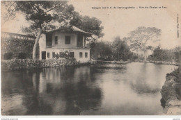 R17- COLEGIO  DEL  S.C. DE JESUS GODELLA (ESPAGNE)  VUE DU CHALET ET LAC - (2 SCANS) - Valencia