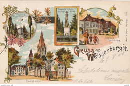 R17-67) GRUSS AUS WEISSENBURG I/e - LITHO - OBLITERATION DE 1904 - 2 SCANS - Wissembourg