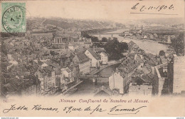 R6- NAMUR - CONFLUENT DE SAMBRE ET MEUSE - (OBLITERATION DE 1902   - 2 SCANS) - Namur