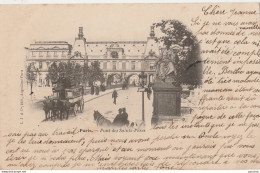 R6-75) PARIS - PONT DES SAINTS PERES - (ANIMEE - ATTELAGE CHEVAUX - OBLITERATION DE 1903 - 2 SCANS) - Brücken