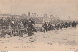 R5-75) PARIS - LE MARCHE AUX FLEURS  - (ANIMEE - 2 SCANS) - Andere & Zonder Classificatie