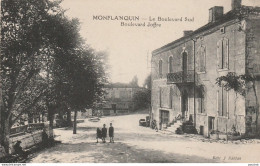 R1-47) MONFLANQUIN - LE BOULEVARD SUD - BOULEVARD JOFFRE   - (ANIMEE - ECOLIERS - HABITANTS - 2 SCANS) - Monflanquin