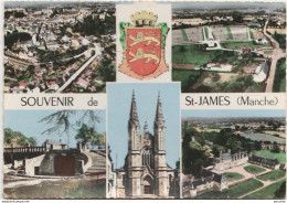 R24-50) SAINT JAMES (MANCHE) SOUVENIR - (BLASON - MULTIVES - OBLITERATION DE 1961 - 2 SCANS) - Autres & Non Classés