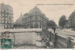 R23-38) GRENOBLE  - PLACE DE LA BASTILLE ET COURS ST ANDRE - (ANIMEE) - Grenoble