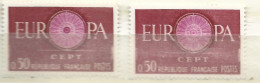 FRANCE N°  1267 0.50 ROUGE EUROPA CENTRE DE LA ROSACE ROSE PALE NEUF SANS CHARNIERE - Unused Stamps