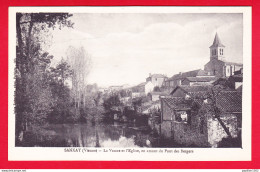 F-86-Sanxay-01P44 La Vonne Et L'église En Amont Du Pont Des Bergers, Cpa BE - Other & Unclassified