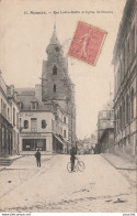 72) MAMERS - RUE LEDRU ROLLIN ET EGLISE SAINT NICOLAS  - ( ANIMEE - HABITANTS - PATISSERIE ) - Mamers