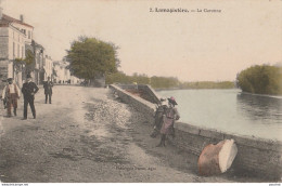 82) LAMAGISTERE (TARN ET GARONNE) LA GARONNE - ( ANIMEE - HABITANTS - ENFANTS - COLORISEE - 2 SCANS ) - Autres & Non Classés