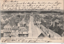 S23-89) VILLENEUVE L'ARCHEVEQUE (YONNE) LA GRAND ' RUE (VUE PRISE DU CLOCHER) - ( OBLITERATION DE 1904 - 2 SCANS ) - Villeneuve-l'Archevêque