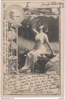 ARTISTE FEMME - FRAU - LADY - LUTECE  - REUTLINGER PARIS  - ( OBLITERATION DE 1901 - 2 SCANS ) - Entertainers