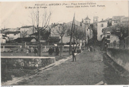 S10-83) PUGET SUR ARGENS (VAR) PLACE ARMAND FALLIERES ET RUE DE LA POMPE - ( ANIMEE - HABITANTS - 2 SCANS ) - Other & Unclassified