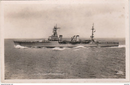  S20- BATEAU DE GUERRE - CROISEUR  " TOURVILLE  " - ( 2 SCANS ) - Warships