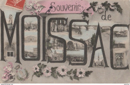 S13-82) MOISSAC - SOUVENIR - ( LETTRE ALPHABET - MULTIVUES - COULEURS  - 2 SCANS ) - Moissac