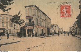 47) MARMANDE - AVENUE DE MIRAMONT - ( ANIMÉE - HABITANTS - RESTAURANT Vve PONÇON - CARTE TOILÉE COULEURS ) - Marmande