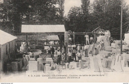 S9-16) CHAZELLES (CHARENTE) CHANTIER DE TAILLE DE PIERRE DURE ETABLISSEMENTS DUBROCA  - ( 2 SCANS ) - Autres & Non Classés