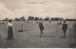 S9-80) FORT MAHON (SOMME) LA PLAGE - ( ANIMEE - JEU DE CROQUET - 2 SCANS ) - Fort Mahon