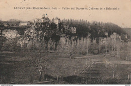 S8-46) LACAVE PRES ROCAMADOUR (LOT) VALLEE DE L' OUYSSE ET CHATEAU DE " BELCASTEL " - ( 2 SCANS ) - Lacave