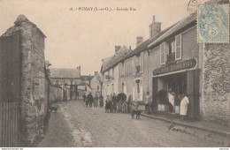 S7-91) PUSSAY - GRANDE RUE - BOUCHERIE RABOURDIN - LE PERSONNEL AVEC DES HABITANTS - Other & Unclassified