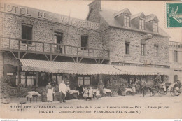 22) PERROS GUIREC - HOTEL RESTAURANT  DES VOYAGEURS - AGOURY CUISINIER PROPRIETAIRE - CABINETS NOIRS - ( 2 SCANS ) - Perros-Guirec