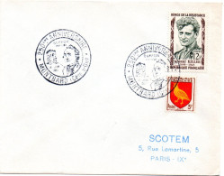 ECRIVAIN / BUFFON = 21 MONTBARD 1957 = CACHET Illustré ' 250eme ANNIVERSAIRE' - Schrijvers