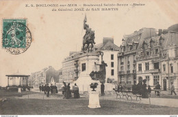S25-62) BOULOGNE SUR MER - BOULEVARD SAINTE BEUVE - STATUE DU GENERAL JOSE DE SAN MARTIN   - Boulogne Sur Mer