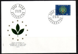 SCHWEIZ MI-NR. 929-932 FDC MITLÄUFER 1970 NATURSCHUTZJAHR - Europäischer Gedanke