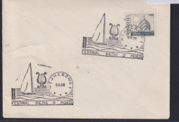 Polen Brief Sonderstempel Musik Und Meer Schiffahrt Segelschiff 9.6.1968 - Brieven En Documenten