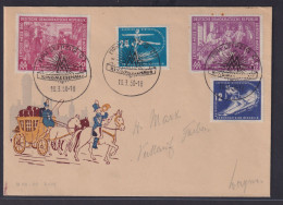 DDR Dekorativer Brief Messe Und Sport Wintersport 246-249 Schöner SST Leipzig - Briefe U. Dokumente