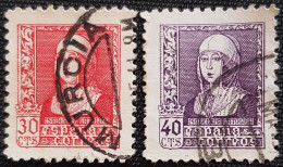 Espagne 1938 -1939 Queen Isabella, 1451-1504  Edifil N° 857 Et 858 - Used Stamps