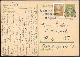 Germany Kassel Uprated 5Pf Postal Stationery Card Mailed 1928. Schiller Goethe - Covers & Documents