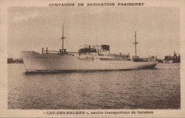 COMPAGNIE DE NAVIGATION FRAISSINET CAP DES PALMES NAVIRE TRANSPORTEUR DE BANANES CPA BON ETAT - Cargos