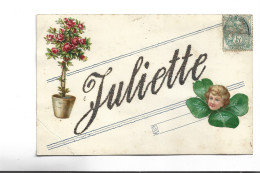 CPA  AVEC DECOUPI JULIETTE (ecriture En Paillettes Argentees) - Firstnames