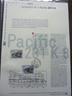 2012  Notice De La Poste  Centenaire De La 231K8  TRAIN - Documents De La Poste